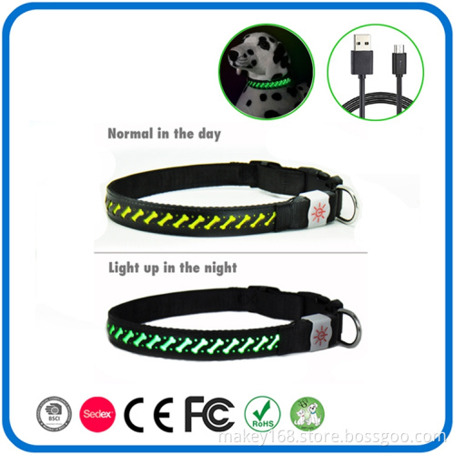Led Dog Pet Security Night Necklace Collar